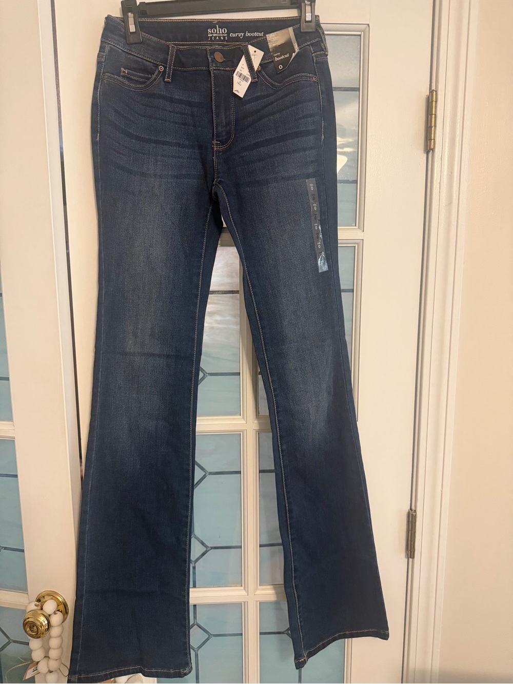 New York & Company Dark Blue Flare Jeans